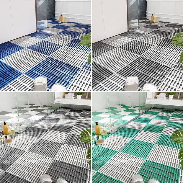 Striped Bathroom TPE Anti-drop Stitching Non-slip Mat